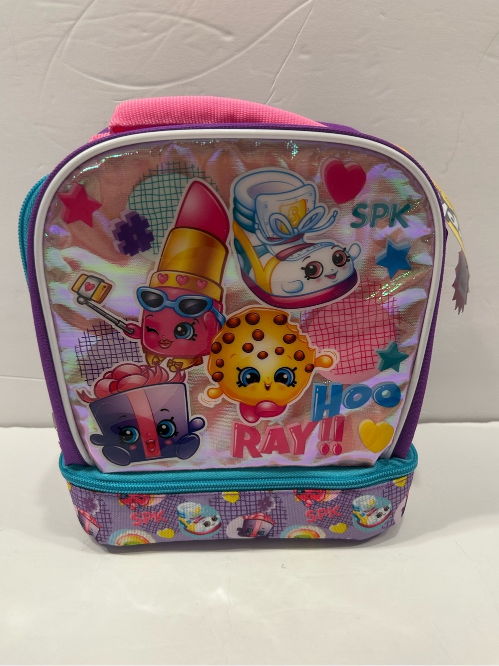 Shopkins Insulated Lunch Bag Purple Pink Girls School Lunchbox